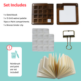 Personalized 15 Grids Watercolor Mini Palette Travel Set (Engraving Option)