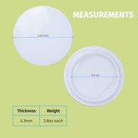 2Pcs Ceramic Mug Lids – Customizable, Fits Mug with Outside Diameter 3.25 Inch