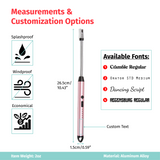 Custom Extra Long Electric USB Rechargeable Lighter (Laser Engraved) with 4 colors (Black, Blue, Gold, and Rose Gold)
