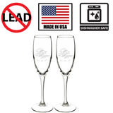 Custom Engraved Champagne Glass (2 pcs a set)