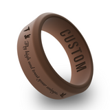 WildFire Fly High and Trust your Wings Engraved Beveled Silicone Ring