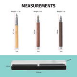 Bamboo, Rosewood, and Walnut Fountain Pens with 0.5mm Iridium Nib