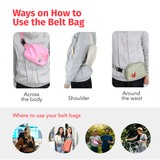 PRINT SUPREMACY Belt Bag with Patches Crossbody Belt Bag