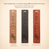 Engraved Wooden Bible Verse Quote Bookmarks