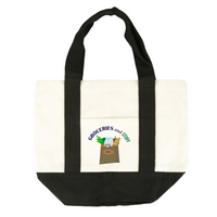 Custom 16oz Mini Canvas Tote Bag w/ External Pocket (9 Colors)