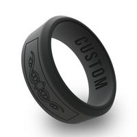WildFire Diamond 3 Engraved Beveled Silicone Ring