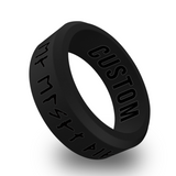WildFire Viking Rune "I Love You" Engraved Beveled Silicone Ring