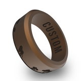 WildFire Lion Jungle Engraved Beveled Silicone Ring