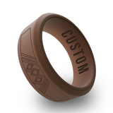 WildFire Diamond 2 Engraved Beveled Silicone Ring