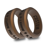 WildFire 2Pcs I Love You I Know Wedding Silicone Ring
