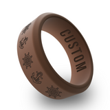 WildFire Seaman Engraved Beveled Silicone Ring