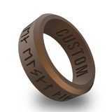 WildFire Viking Rune "I Love You" Engraved Beveled Silicone Ring