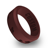 WildFire Lion Jungle Engraved Beveled Silicone Ring