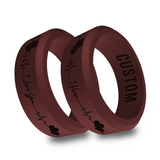 WildFire 2Pcs I Love You I Know Wedding Silicone Ring