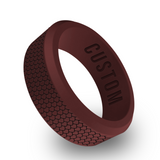 WildFire Dragon Scale Engraved Beveled Silicone Ring