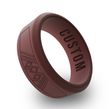 WildFire Diamond 2 Engraved Beveled Silicone Ring
