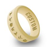 WildFire Halloween 2 Engraved Beveled Silicone Ring