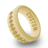 WildFire Halloween 1 Engraved Beveled Silicone Ring