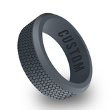 WildFire Dragon Scale Engraved Beveled Silicone Ring