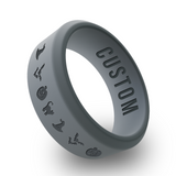 WildFire Halloween 2 Engraved Beveled Silicone Ring