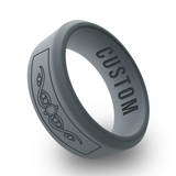 WildFire Diamond 3 Engraved Beveled Silicone Ring