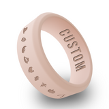 WildFire Thanksgiving Fall Engraved Beveled Silicone Ring