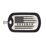 Personalized Military Style Tag for Men w/ Removable Black Silicone Silencer, 304 Stainless Steel Plate