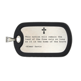 Personalized Military Style Tag for Men w/ Removable Black Silicone Silencer, 304 Stainless Steel Plate