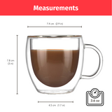 Print Supremacy 2 PC Personalized Infant Footprint Double Walled Insulated Glasses Espresso Mugs 5.07 oz