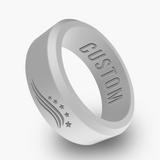 WildFire American Flag 2 Personalized Silicone Beveled Ring