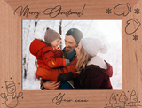 Holiday Christmas Wooden Picture Frame (4x6 and 5x7 sizes)