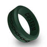 WildFire Spike Chain Engraved Beveled Silicone Ring