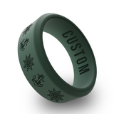 WildFire Seaman Engraved Beveled Silicone Ring