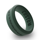 WildFire Luke 1:37 - "For with God nothing shall be impossible" Engraved Beveled Silicone Ring