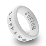 WildFire Halloween 2 Engraved Beveled Silicone Ring