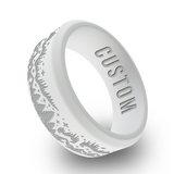 WildFire Aurora Borealis Engraved Beveled Silicone Ring