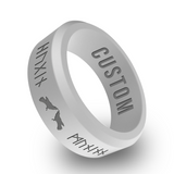 WildFire Odin's Ravens Engraved Beveled Silicone Ring
