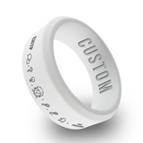 WildFire Personality Types Engraved Beveled Silicone Ring