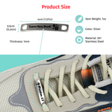Custom Engraved Logo 2Pcs Metal Shoe Tag, 301 Stainless steel