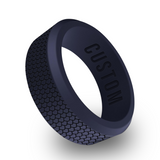 WildFire Dragon Scale Engraved Beveled Silicone Ring