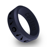 WildFire 8 Ball Bowling Engraved Beveled Silicone Ring