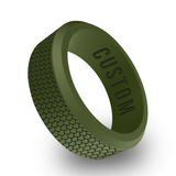 WildFire Dragon Scale Engraved Beveled Silicone Ring
