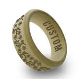WildFire Cherry Blossom Engraved Beveled Silicone Ring