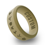 WildFire Halloween 2 Engraved Beveled Silicone Ring