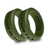 WildFire 2Pcs I Love You I Know Wedding Silicone Ring