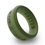 WildFire Personality Types Engraved Beveled Silicone Ring