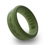 WildFire Diamond 3 Engraved Beveled Silicone Ring