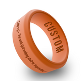 WildFire Luke 1:37 - "For with God nothing shall be impossible" Engraved Beveled Silicone Ring