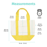 Custom 16oz Mini Canvas Tote Bag w/ External Pocket (5 Colors)