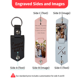 Custom PU Leather Keychain with Photo (4 Available Colors)